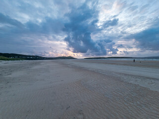 Beautiful sunset at Portnoo Narin beach in County Donegal - Ireland