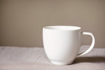 Fototapeta premium A white mug. Blank Canvas. The Pure White Mug. Generative AI