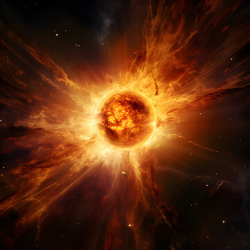 A Sun going Supernova. Generative ai. 