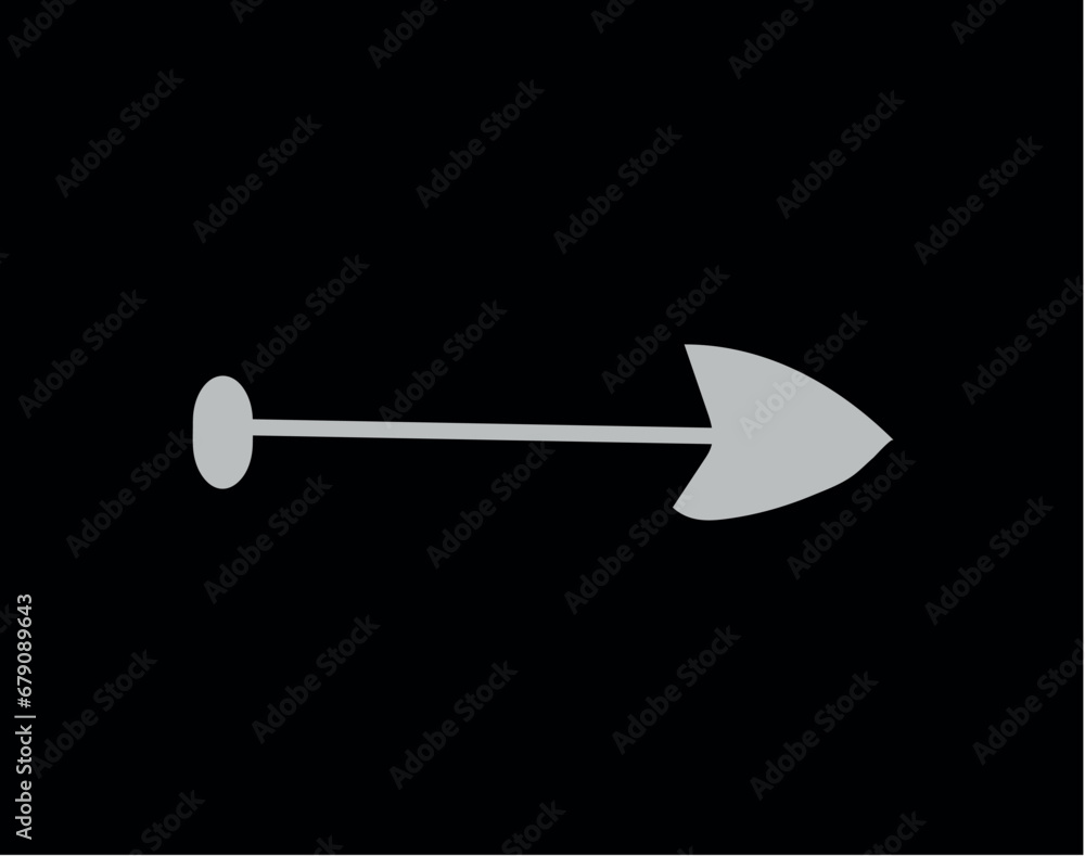 Aufkleber neon arrow in carton style. beautiful arrow from design set allow to add a touch of whimsy and direc