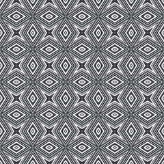 Medallion seamless pattern. Black symmetrical