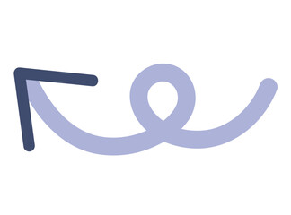 Pastels arrow in carton style. Captivating designs with this colorful pastel arrow, ideal for providing direction and a touch of whimsy in work. Vector illustration.