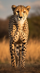 Gepard - Niedliches Tier direkt von vorn - KI generiert