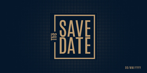 Save the date banner. Can be used for business, marketing and advertising. logo graphic design of event summit made for economic, business and environment upcoming events. Vector EPS 10