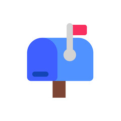 Closed Mailbox With Raised Flag