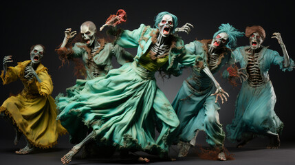 Halloween holiday dancing zombies
