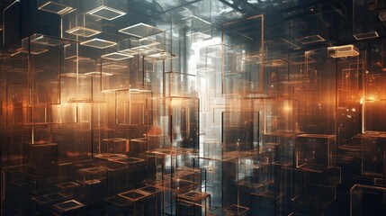 an imaginative portrayal of CPUs as the architects of dreamscapes in a digital world.