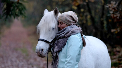 white horse portrait