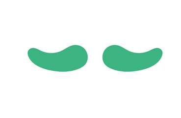 Eco product in flat cartoon style. This art work showcase a colorful, eco-friendly product, with rejuvenating eye patches as the centerpiece in a vibrant design. Vector illustration.