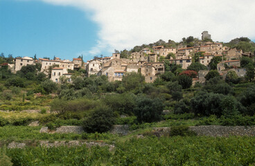 Obraz premium village, Vieussan, Parc naturel régional du Haut Lanquedoc, Hérault, 34, France