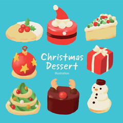 Hand Draw Christmas Dessert Illustration 