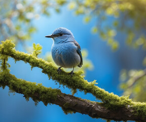 Fototapeta premium a small bird branch on a tree