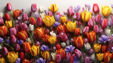 Beautiful Spring Flowers On White Background, HD, Background Wallpaper, Desktop Wallpaper