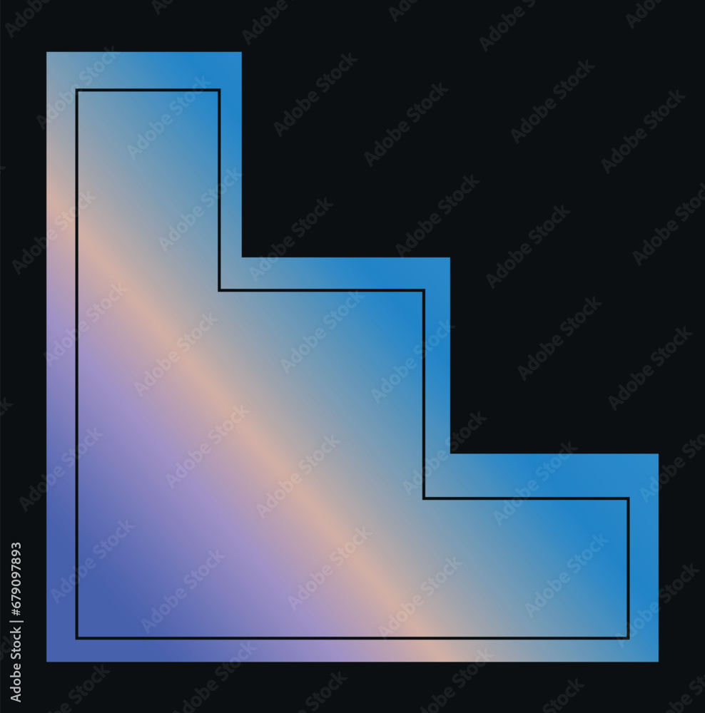 Aufkleber geometry of gradient set in flat design. a visually striking illustration feature a geometric shape 