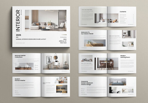 Interior Design Brochure Layout Landscape