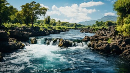 Beautiful View Waterfall Rapids Siloam Springs, HD, Background Wallpaper, Desktop Wallpaper