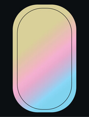 Obraz premium Geometry of gradient set in flat design. This mesmerizing illustration demonstrate geometry shape that blends seamlessly into a soft pastel gradient against a deep black canvas. Vector illustration.