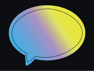 Geometry of gradient set in flat design. This vivid illustration showcase colorful shape in a pastel gradient design set against a dark black backdrop. Vector illustration.