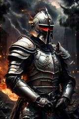 Fototapeta premium Knight Hero and RPG character asset for games artwork and 4k wallpapers of cinematic epic realism