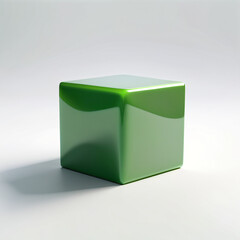 Fototapeta premium #d green cube