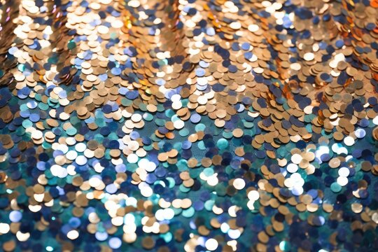 sparkling sequins on a fabric