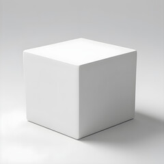 3d cube white box