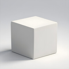3d cube white box
