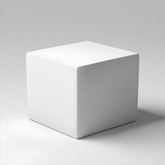 3d cube white box