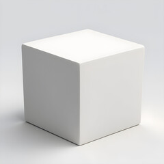 Naklejka premium White 3d box, cube