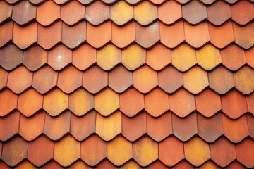 red clay roof tiles in sunlight