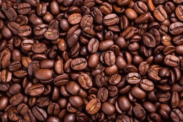 Fototapeta premium closeup of coffee bean pile