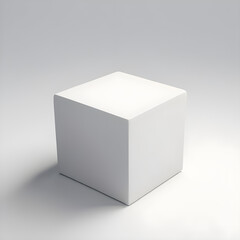 White 3d box, cube