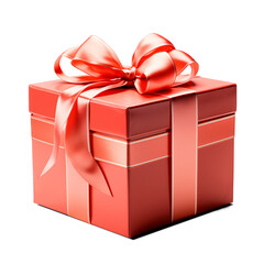 Fototapeta premium Red gift box isolated 