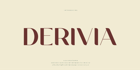 Elegant Font Uppercase Lowercase and Number. Classic Lettering Minimal Fashion Designs. Typography modern Serif fonts regular decorative vintage concept. vector illustration