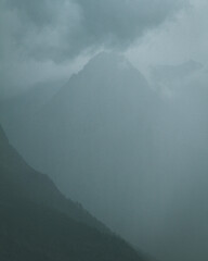 Alpine mountain storm