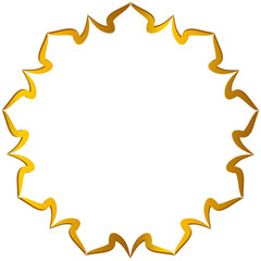 Aesthetic Islamic gold circle frame