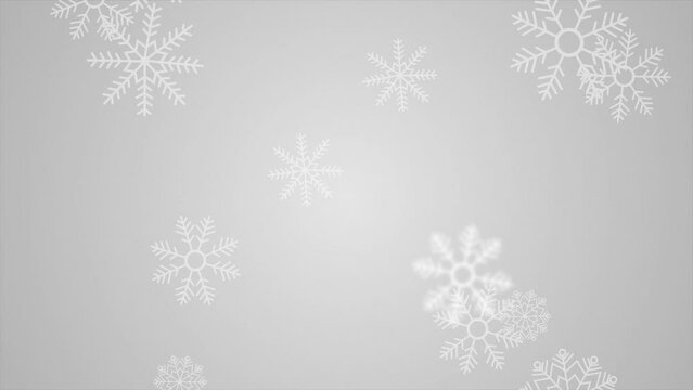 Snow Falling particles looping background animation the winter Christmas Holiday festival 4k.