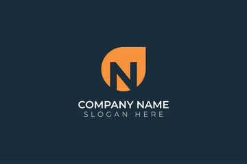 abstract logo design N Letter logo company