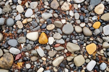 detail shot of gritty pebbles on a trail