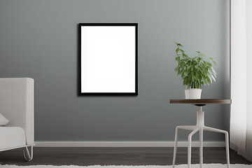 Podium Display Home office concept, picture frame mockup, wall background, Elegant working space, interior design