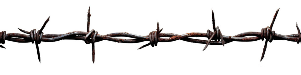 Barbed wire cut out
