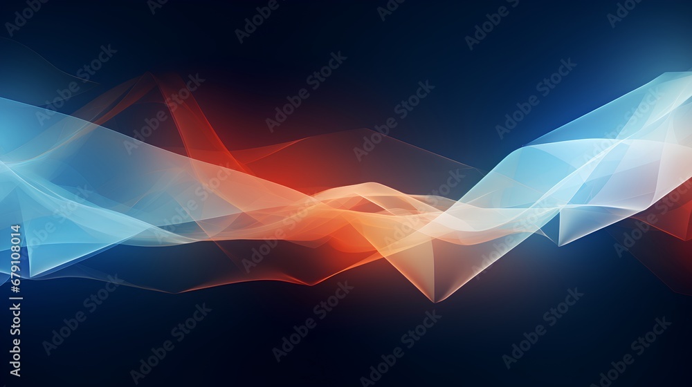 Poster a vibrant digital abstract background featuring dynamic, flowing waves in a spectrum of colors, crea