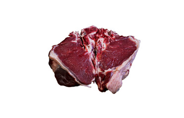 A piece of beef on a white background