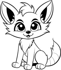 Fox animal coloring page