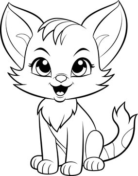Fox animal coloring page