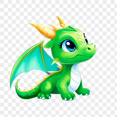 Cute dragon isolated, illustration 