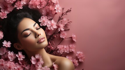 Relaxing Woman Lying On Spring Blooming, HD, Background Wallpaper, Desktop Wallpaper