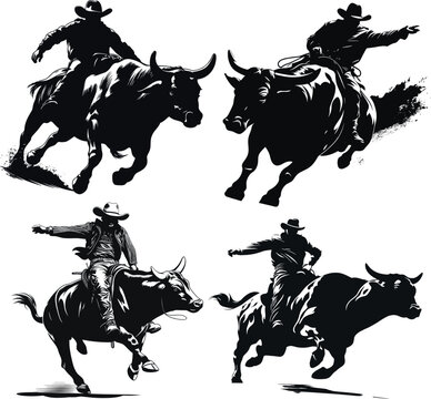 cowboy rodeo silhouette 2