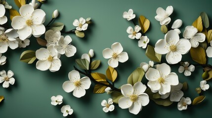 Small White Flowers On Toned Gentle, HD, Background Wallpaper, Desktop Wallpaper