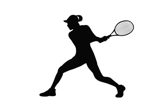 tennis player silhouette